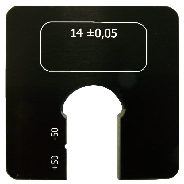 Limit gauge one-sided DIN 7162 / 7163 >90-100mm Width:8mm